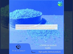 High-purity copper sulfate is an industrial and agricultural grade fungicide, electroplating chemical and algaecide